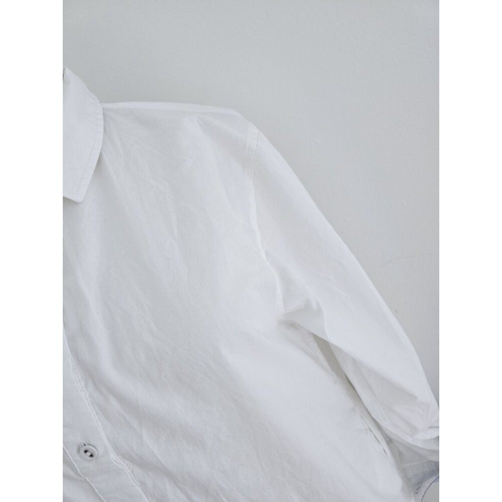 Mersea Essential Cotton Collar Long Sleeves Costal Relaxed White Shirt Dress M - Picture 4 of 12